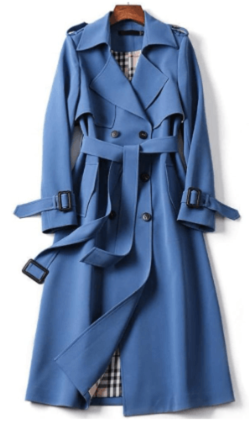 Levoire | Manteau De Trench Couture Pour Femmes Nebelbleu