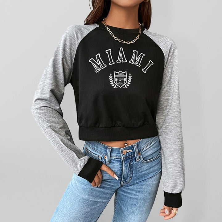 Levoire | Femmes Sweatshirt Raglan Découpé à Manches Longues Must
