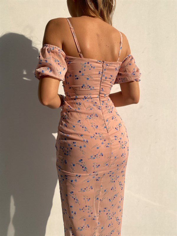 Levoire | Femmes Élégant fleuri une-épaule-robe