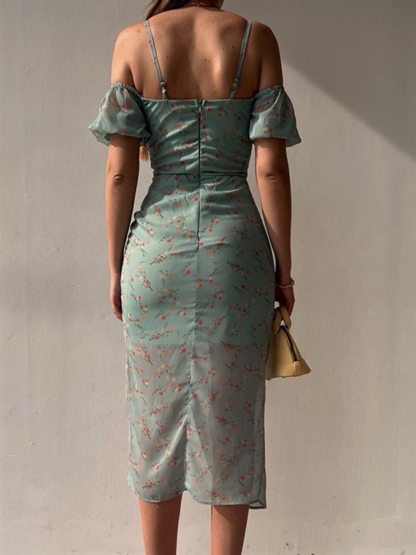 Levoire | Femmes Élégant fleuri une-épaule-robe