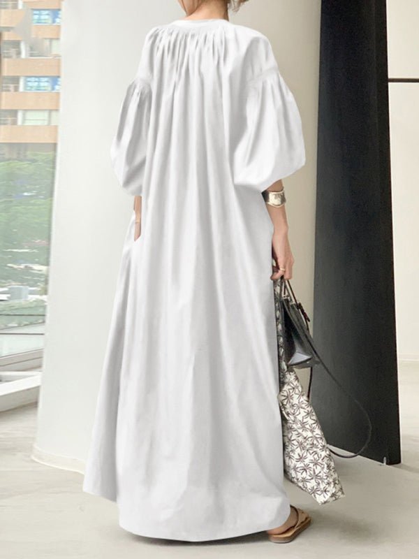 Levoire | Femme Élégante Robe Chemise Sans Manches à Boules
