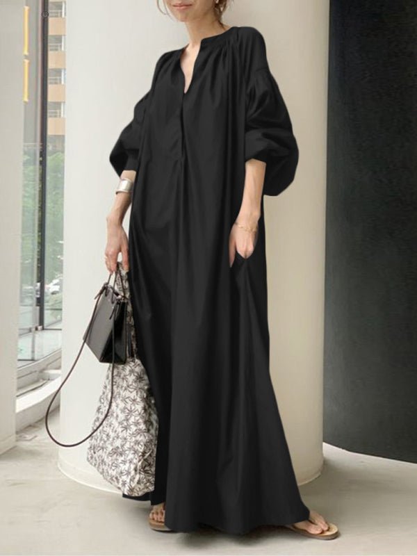 Levoire | Femme Élégante Robe Chemise Sans Manches à Boules Musta