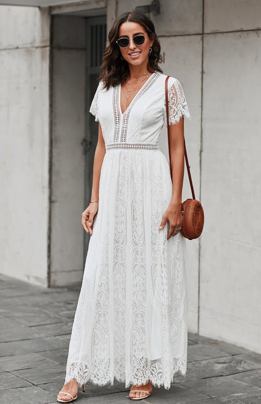 Levoire | Femme Remplissez Votre Cœur Robe Maxi Vague Blanc