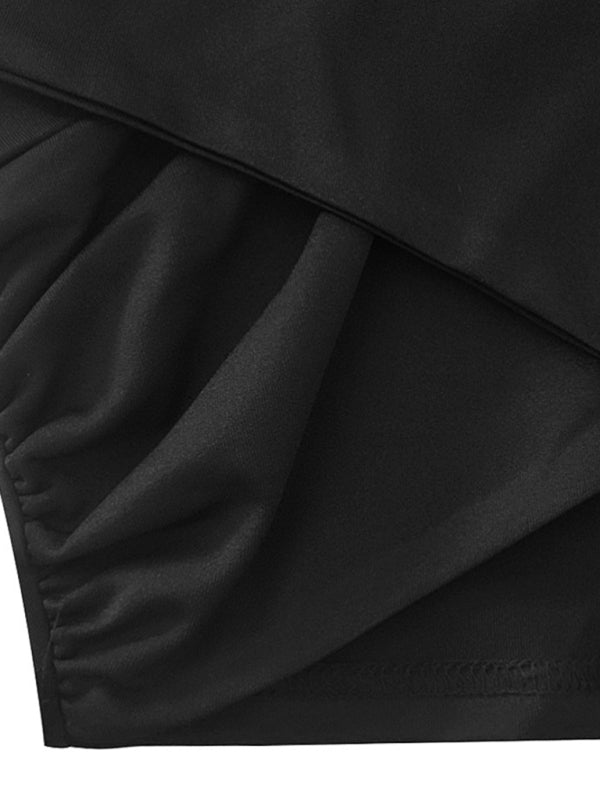 Levoire | Femme Devant Enveloppé Croisé Top Court Manches Longues Tricot
