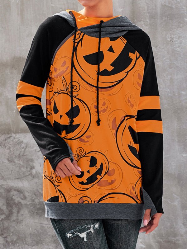 Levoire | Pour femmes Halloween Imprimé Contraste Raglan Sans manches Blouse Modèle