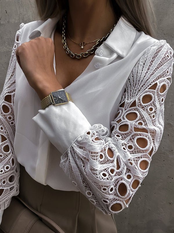Levoire | Femme Panneau aigu Longue manche chemise Haut