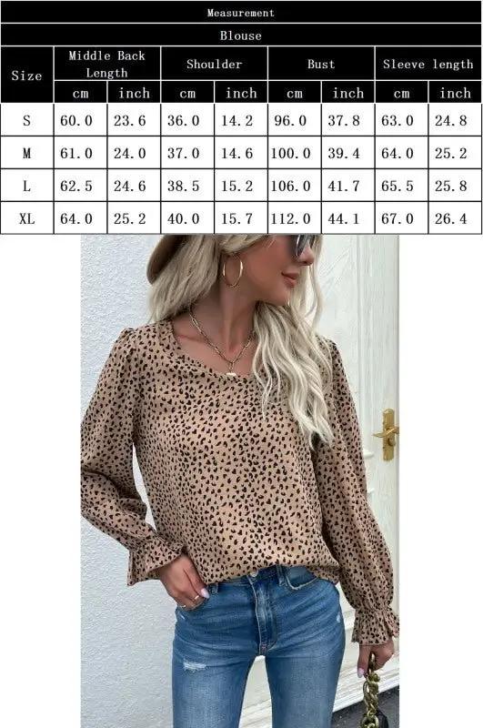 Levoire | Femme Pull Col Rond Sous-vêtement Imprimé Léopard Chemise