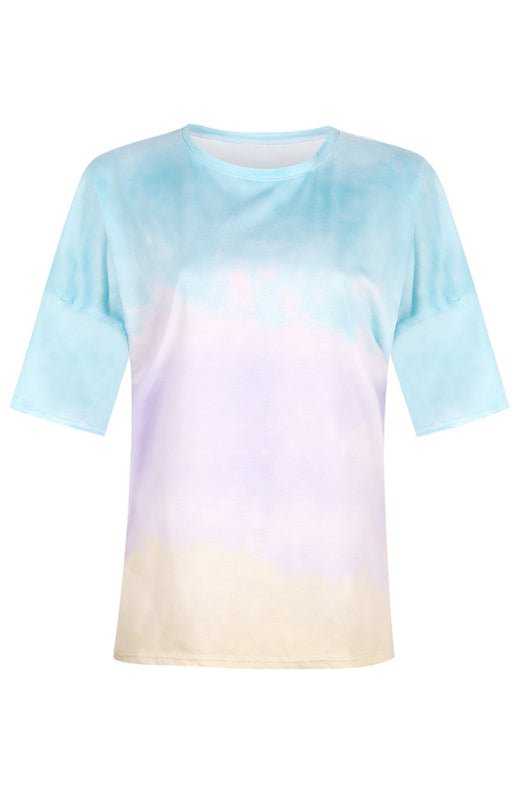 Levoire | Femme T-shirt Lache Imprimé Dégradé Tie Dye pour femmes