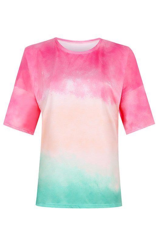 Levoire | Femme T-shirt Lache Imprimé Dégradé Tie Dye pour femmes