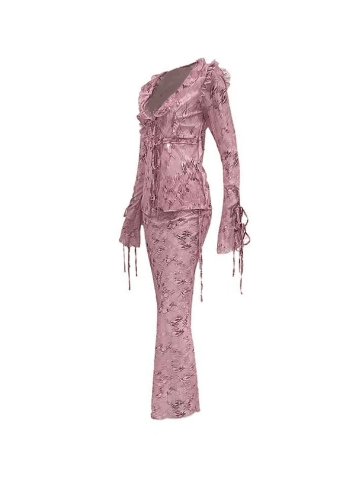 Levoire | Jupe Longue Holzohrendruck Costume Deux Pièces