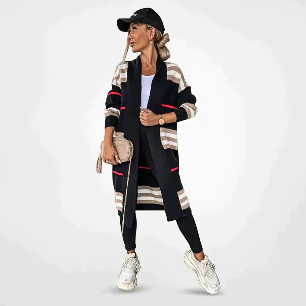 Levoire | Long gilet en tricot Noir