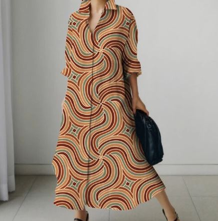 Levoire | Robe Chemise Élégante Pour Femmes Dans Un Design Luxueux Khaki