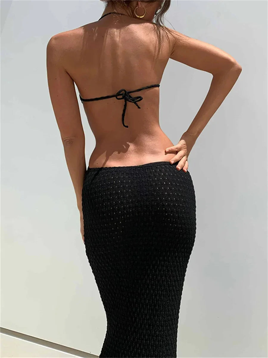 Levoire | Col Halter Sans Poids Robes Maxi