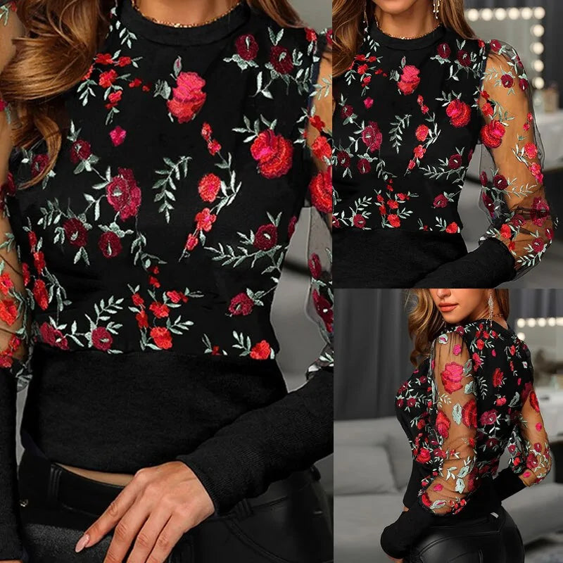 Levoire | Blouse à fleurs brodées