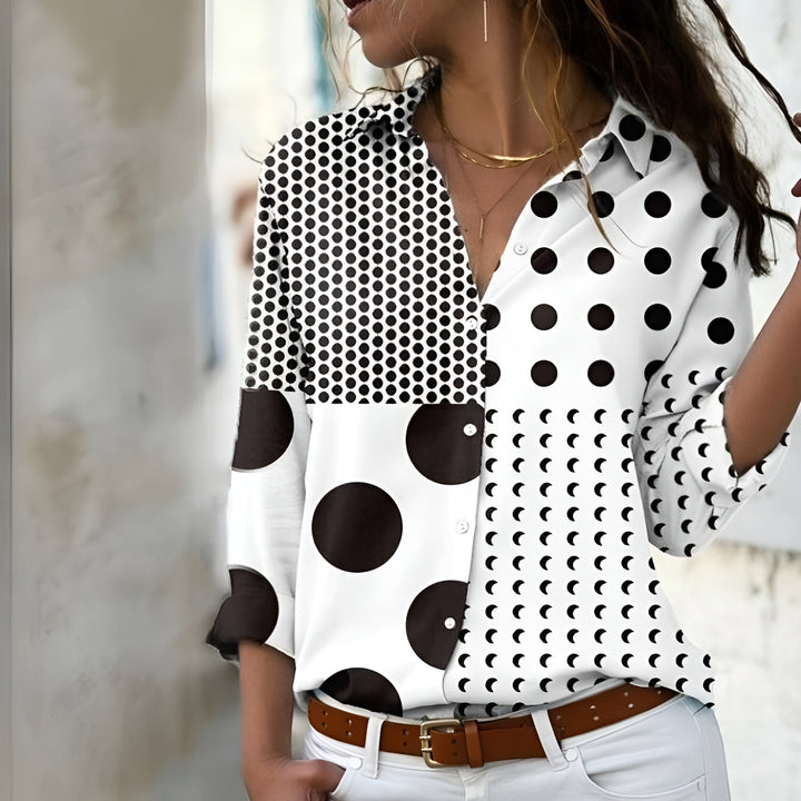 Levoire | Allure Intemporel T-Shirt À Manches Longues Blanc et Noir