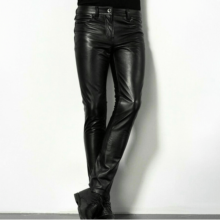 Levoire | Pantalon Cuir Synthétique Noir Homme