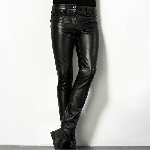 Levoire | Pantalon Cuir Synthétique Noir Homme