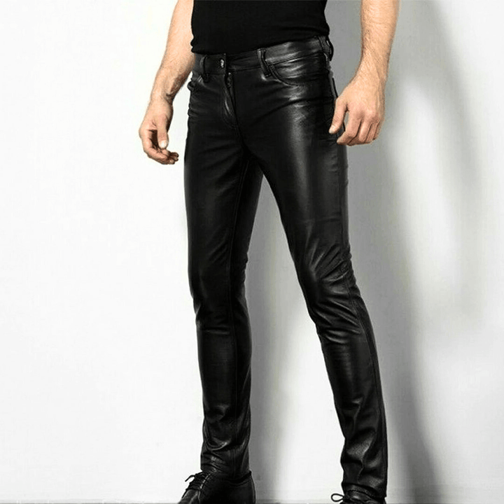 Levoire | Pantalon Cuir Synthétique Noir Homme 36