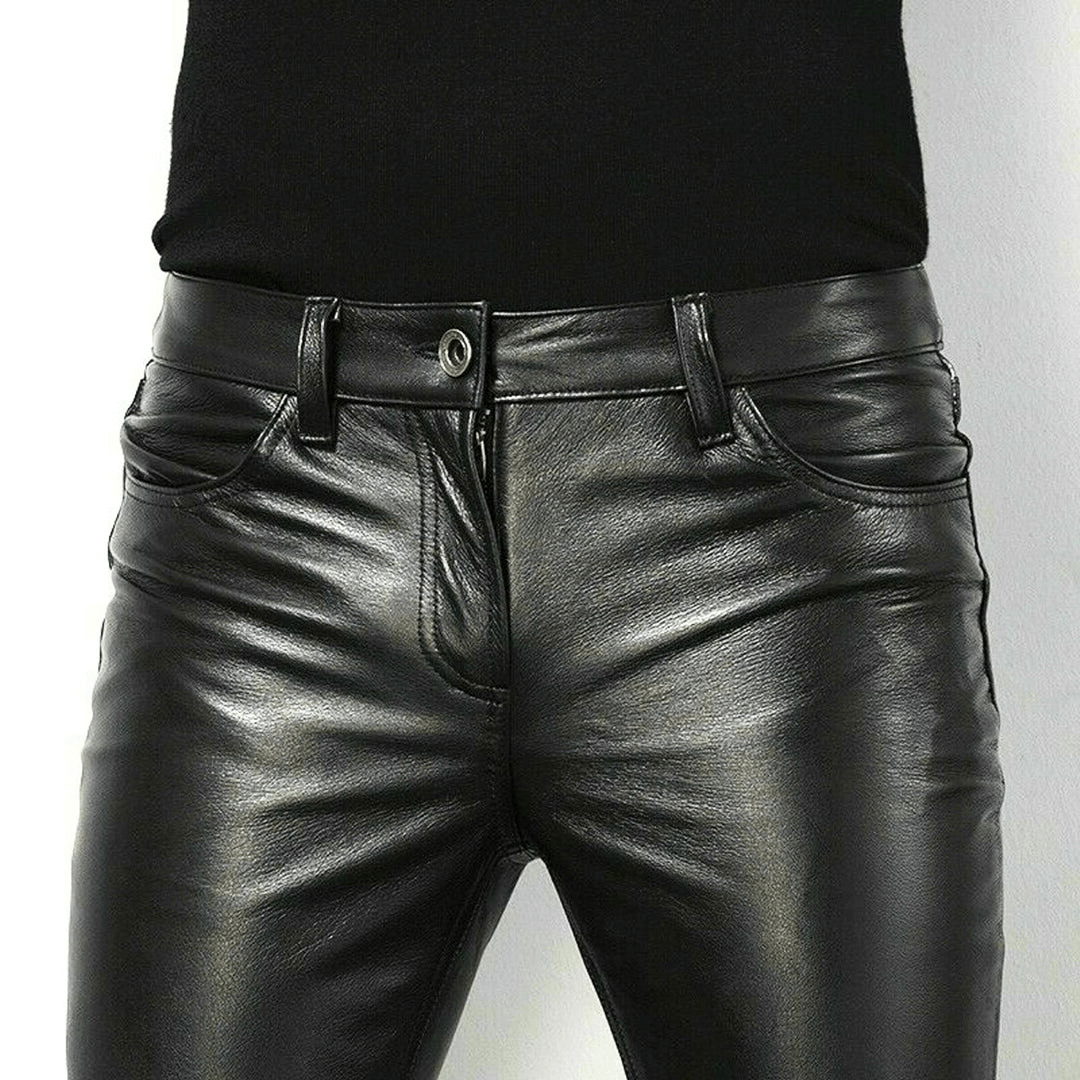 Levoire | Pantalon Cuir Synthétique Noir Homme