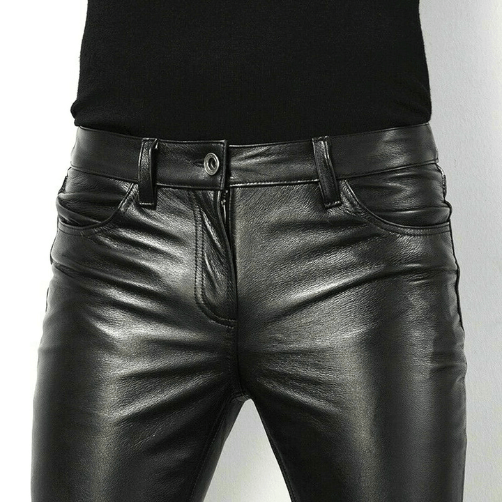 Levoire | Pantalon Cuir Synthétique Noir Homme