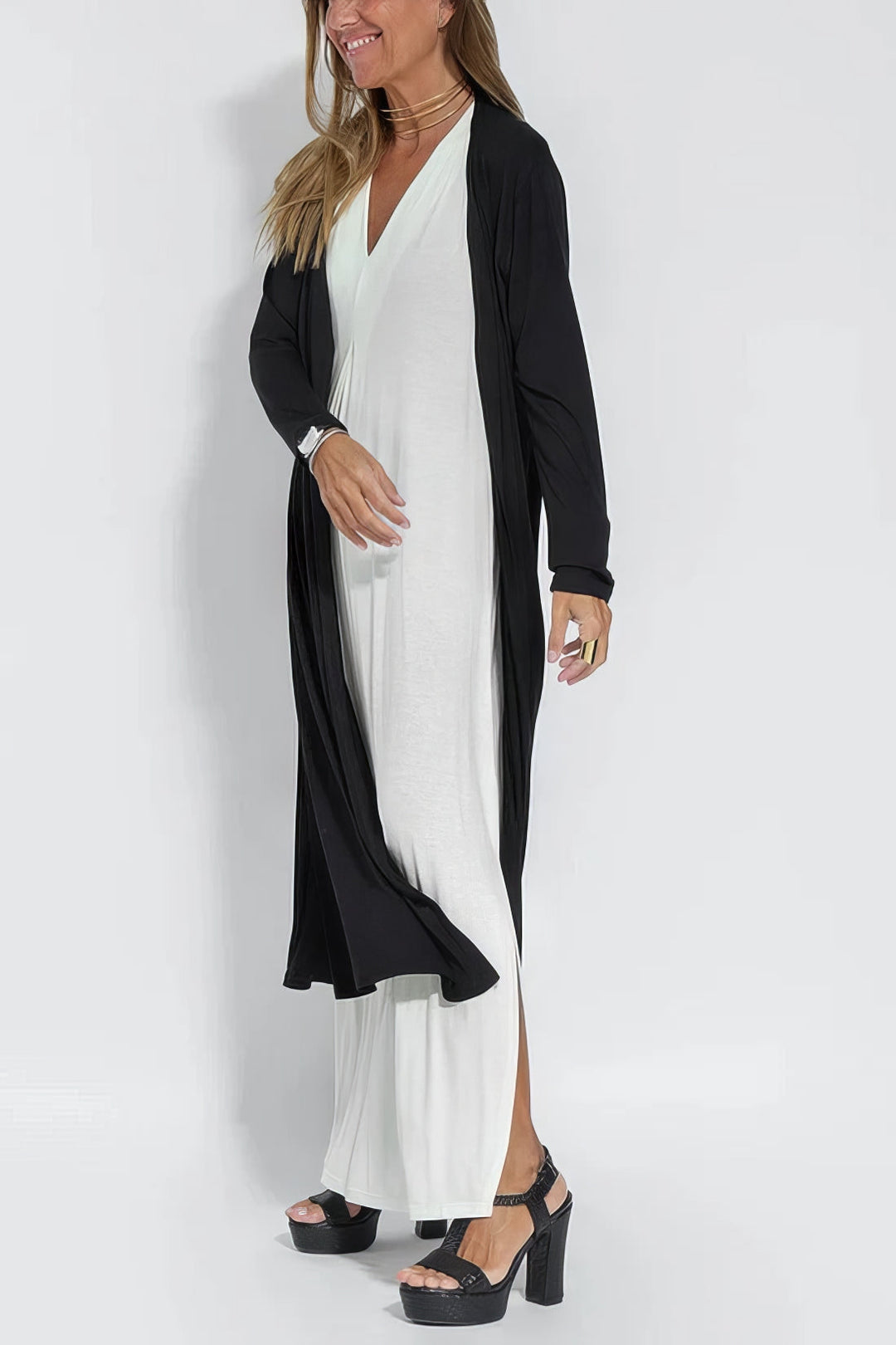 Levoire | Robe Élégante Longue + Gilet Correspondant Comme Cadeau