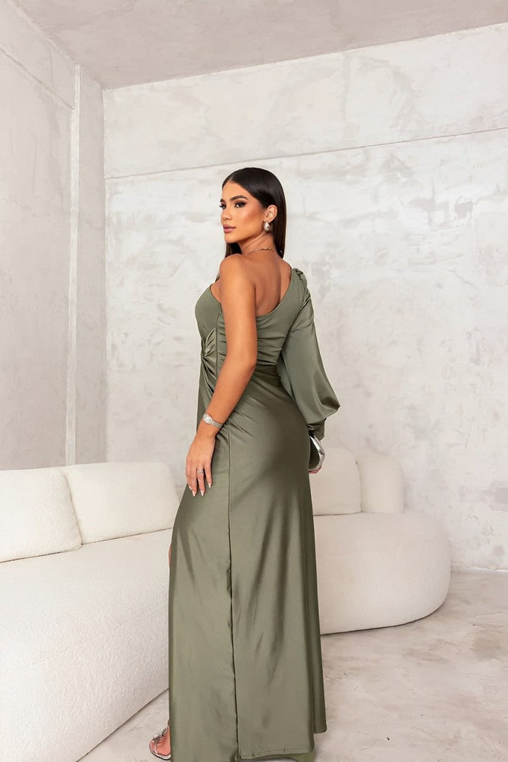 Levoire | Robe Élégante À Une Épaule Avec Fente Latérale