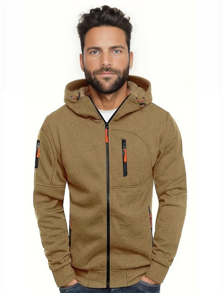 Levoire | Sweat-Shirt Sportif Pour Hommes Avec Capuche Khaki