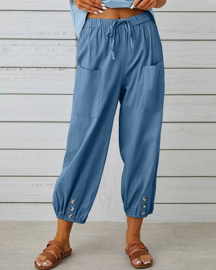 Levoire | Pantalon Taille Haute Bleu