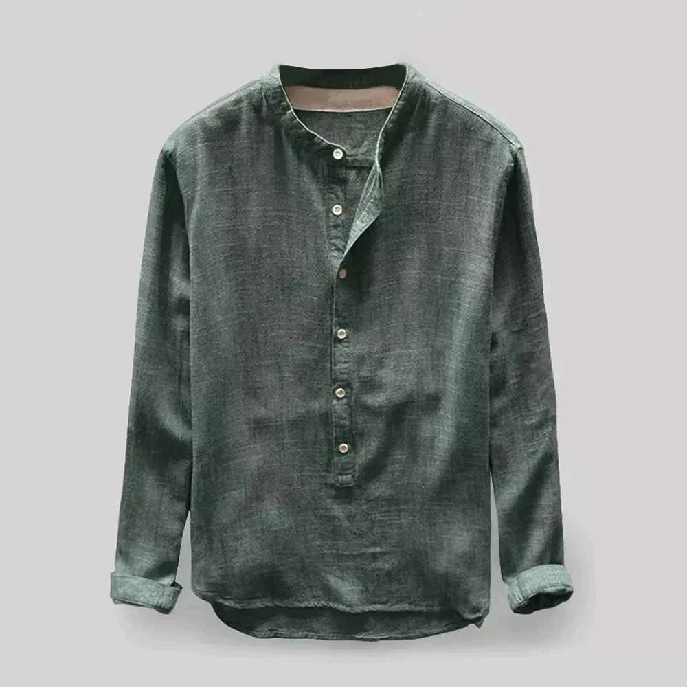 Levoire | Chemise En Lin Tendance Vert