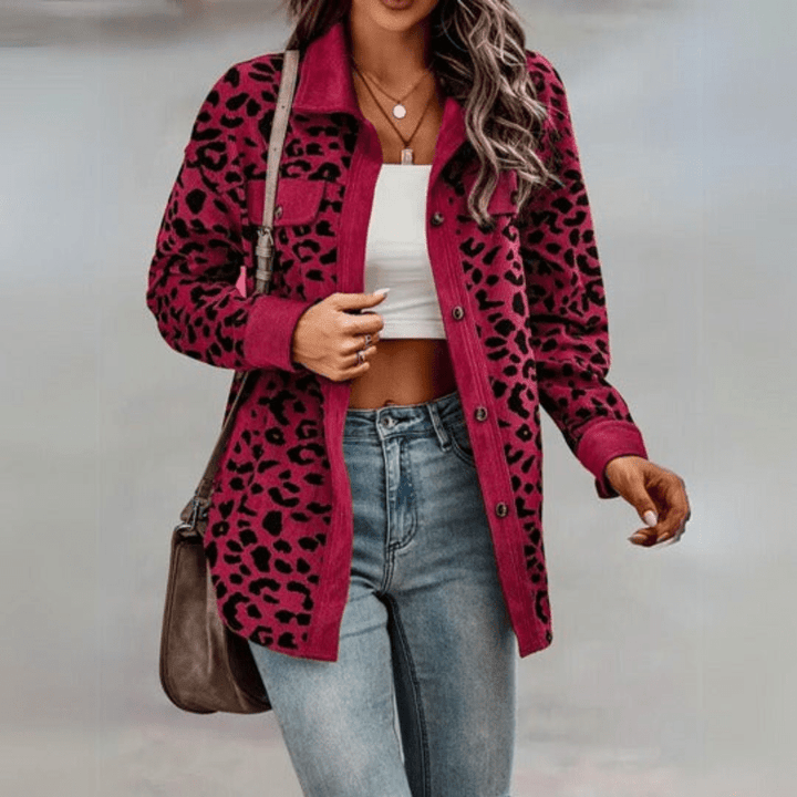 Levoire | Veste Chic Femme Léopard Décontractée Confortable Rot