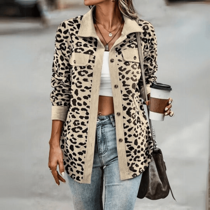 Levoire | Veste Chic Femme Léopard Décontractée Confortable