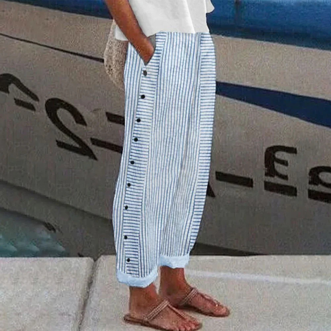 Levoire | Pantalon Avec Poches Pour Femmes Confortable Bleu