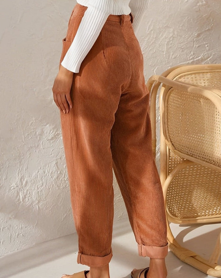 Levoire | Pantalon en velours côtelé confortable Abricot